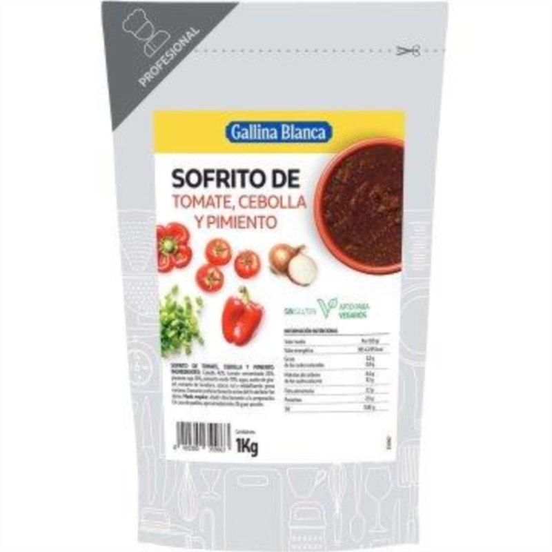 SOFRITO VERDURAS INTENSO C/PIMIENTO DOYPACK 1L/GALLINA BLANCA